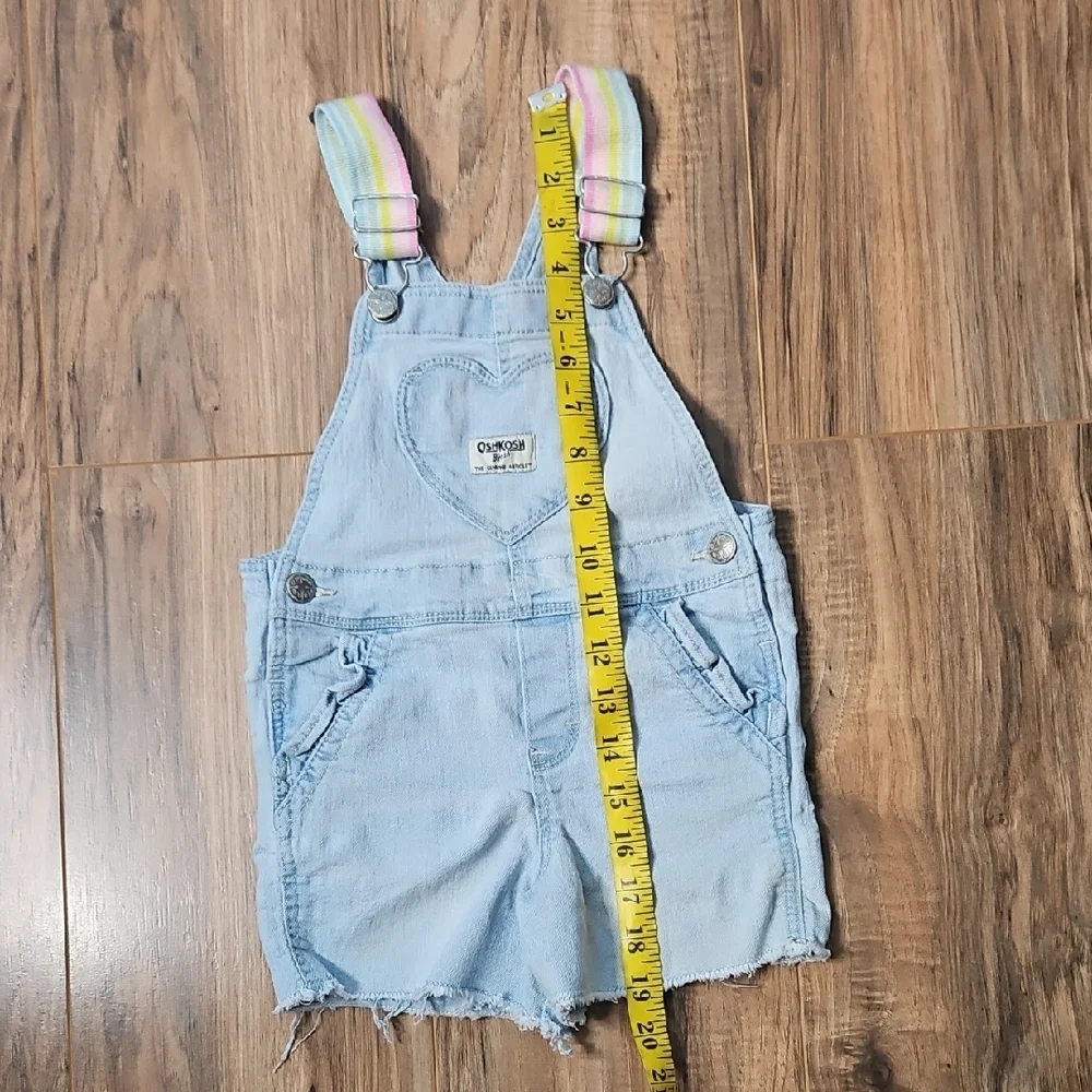 OshKosh B'gosh Light Blue Overalls with Rainbow Straps